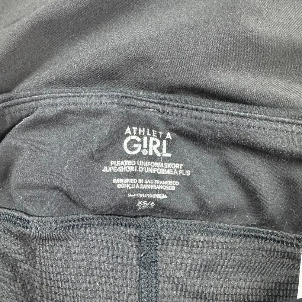 Athleta Girl Pleated Uniform Skort XS/6 Black